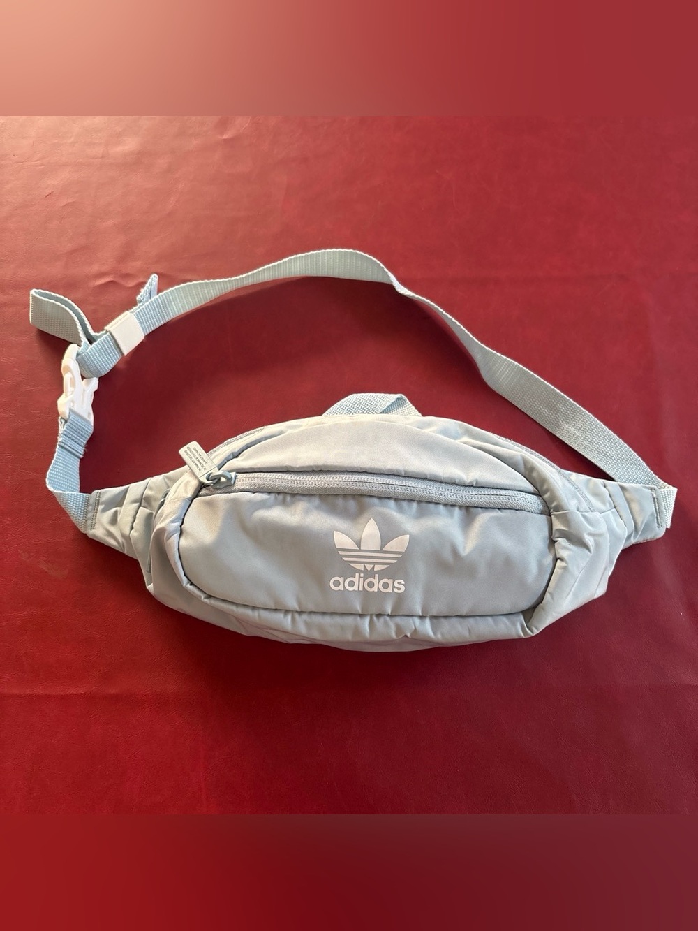 adidas Light Gray Trefoil Waist Pack for Men
